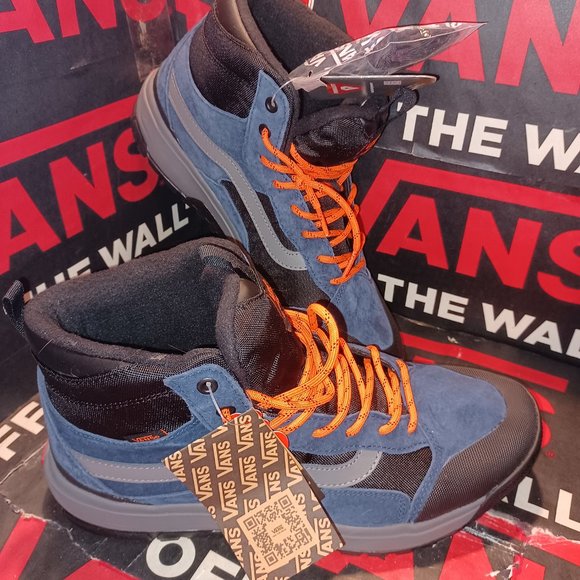VANS Men's 8.5/Women's 10 UltraRange Exo Hi MTE-1 Dress Blues Black/Orange - Picture 1 of 11